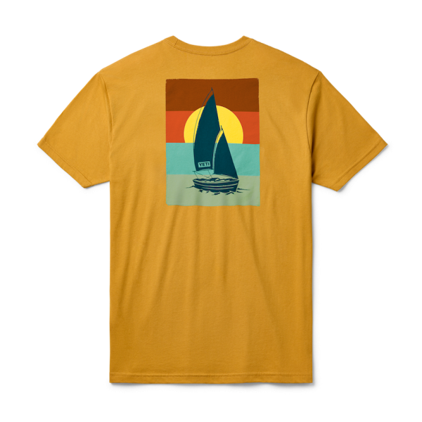 Antique Gold Yeti Sunset Sails Short Sleeve T-Shirt Short Sleeve T-Shirt | DLTZRN-085