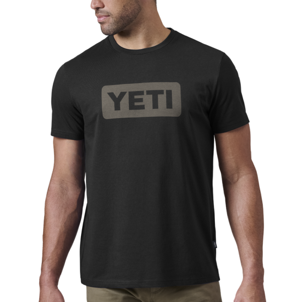 Black/Gray Yeti Premium Logo Badge Short Sleeve T-Shirt Short Sleeve T-Shirt | XBDGRW-530