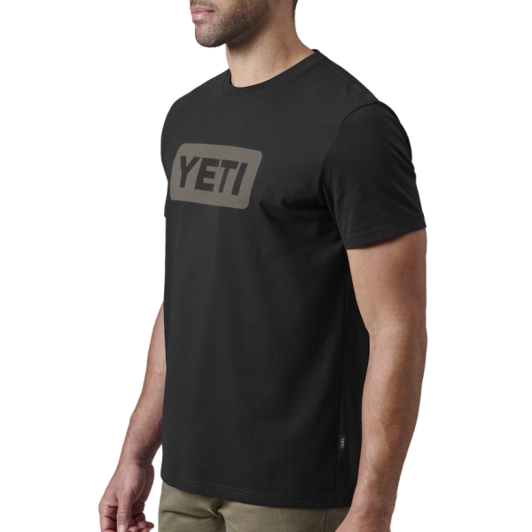 Black/Gray Yeti Premium Logo Badge Short Sleeve T-Shirt Short Sleeve T-Shirt | XBDGRW-530