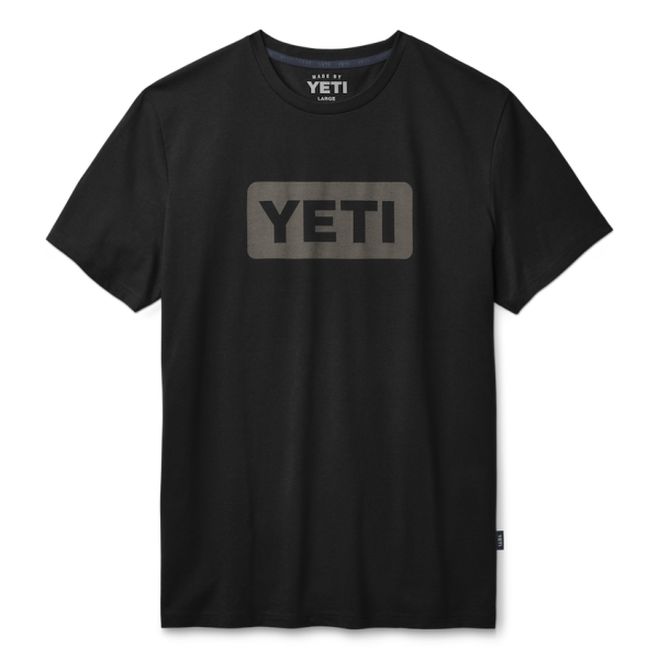 Black/Gray Yeti Premium Logo Badge Short Sleeve T-Shirt Short Sleeve T-Shirt | XBDGRW-530