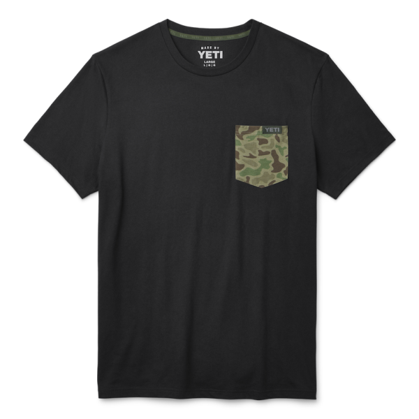 Black Yeti Camo Pocket Short Sleeve T-Shirt Short Sleeve T-Shirt | CXMEFY-815