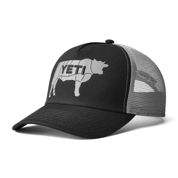 Black Yeti No Sleep Till Brisket Trucker Hat Hats | FLMCPW-234