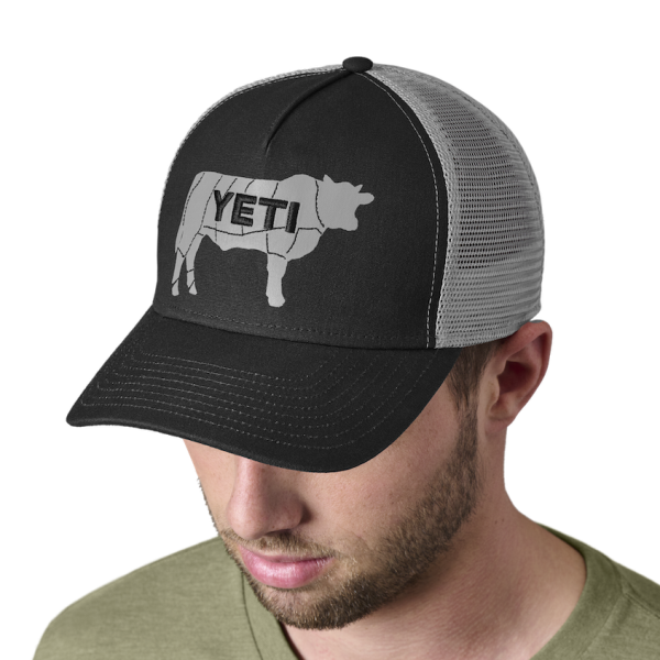 Black Yeti No Sleep Till Brisket Trucker Hat Hats | FLMCPW-234