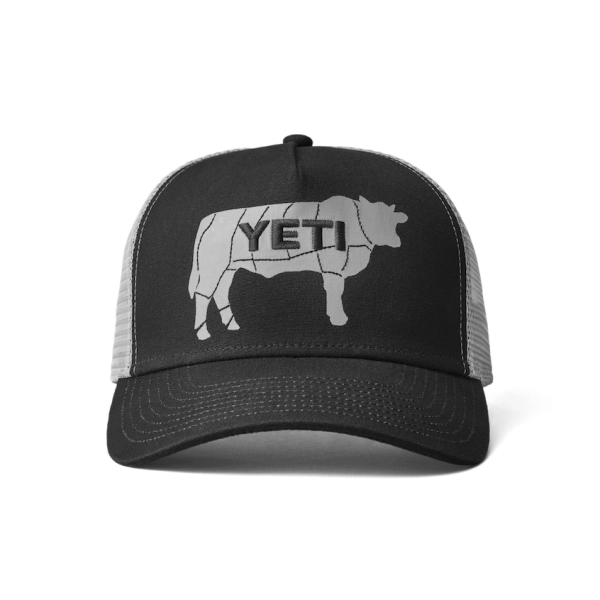 Black Yeti No Sleep Till Brisket Trucker Hat Hats | FLMCPW-234