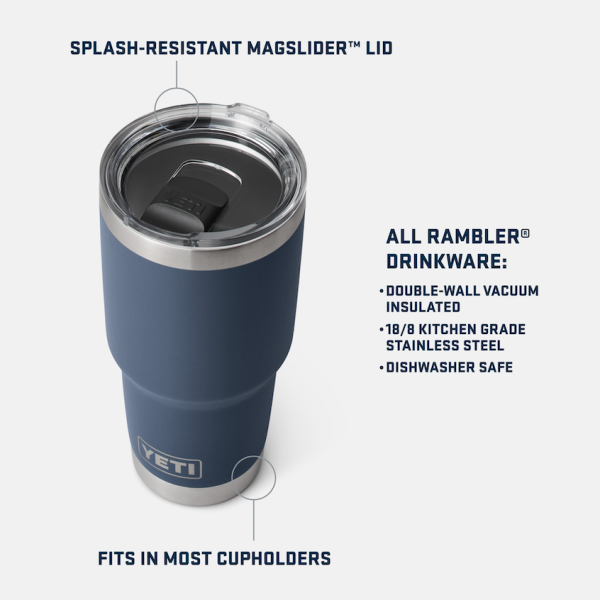 Black Yeti Rambler 30 oz Tumbler Tumblers | KZIJPW-815