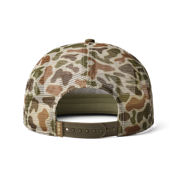 Brown/Camo Yeti Mesh Camo Flat Brim Hat Hats | GFSACJ-957