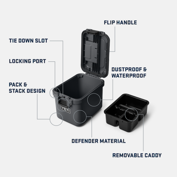 Charcoal Yeti Loadout GoBox 15 Gear Case Storage | HVOUXD-531