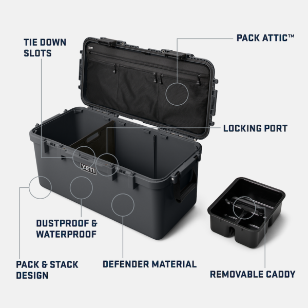 Charcoal Yeti Loadout GoBox 60 Gear Case Storage | MBYNEG-540