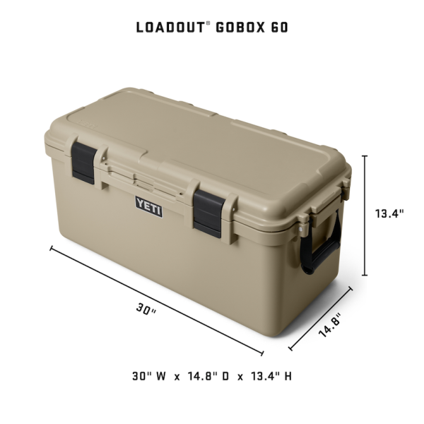 Charcoal Yeti Loadout GoBox 60 Gear Case Storage | MBYNEG-540