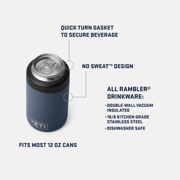 Charcoal Yeti Rambler 12 oz Colster Can Cooler Beer & Barware | IVMCNF-269