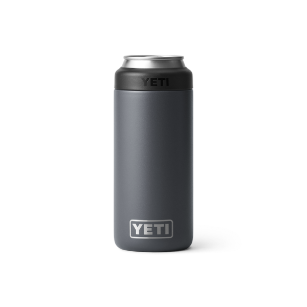 Charcoal Yeti Rambler 12 oz Colster Slim Can Cooler Beer & Barware | TDHGAJ-156