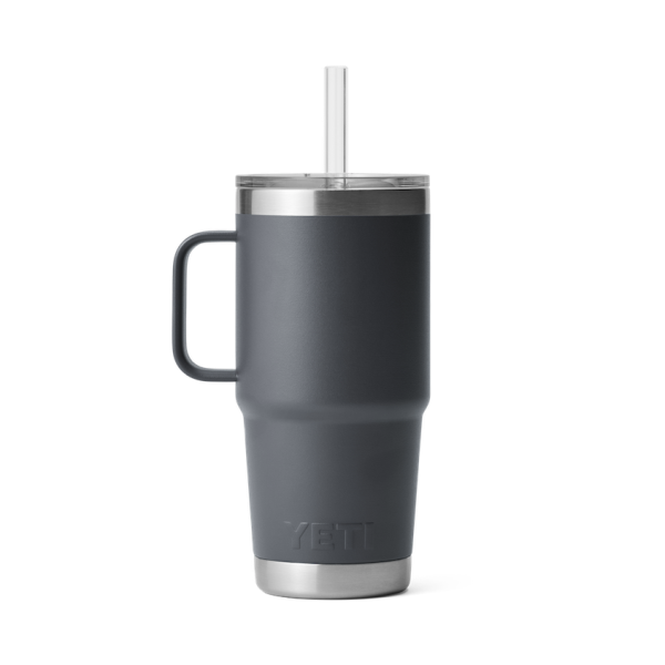 Charcoal Yeti Rambler 25 oz Mug Straw Drinkware | FXNKTL-637