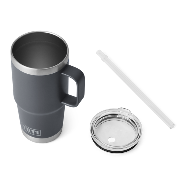 Charcoal Yeti Rambler 25 oz Mug Straw Drinkware | FXNKTL-637