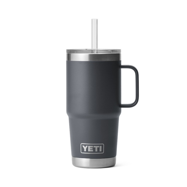 Charcoal Yeti Rambler 25 oz Mug Straw Drinkware | FXNKTL-637