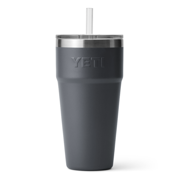 Charcoal Yeti Rambler 26 oz Stackable Cup Straw Drinkware | CUVDOA-451