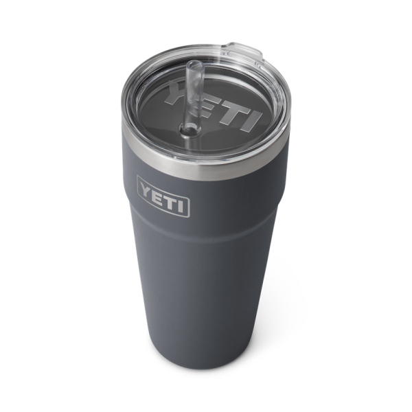 Charcoal Yeti Rambler 26 oz Stackable Cup Straw Drinkware | CUVDOA-451