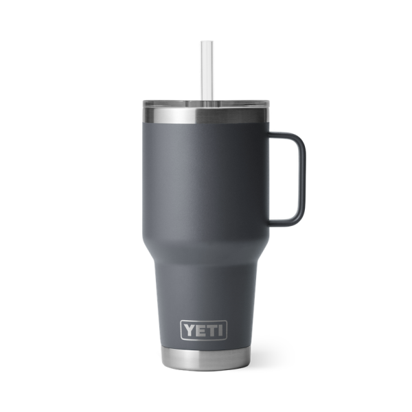 Charcoal Yeti Rambler 35 oz Mug Straw Drinkware | JCUFXQ-695