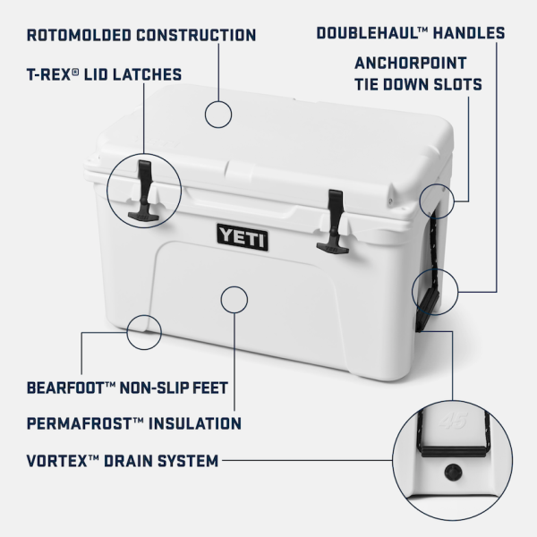 Charcoal Yeti Tundra 45 Hard Cooler Wheeled Coolers | TDPUWX-493