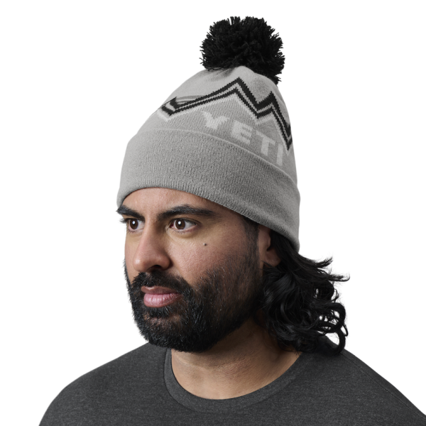 Gray/Black Yeti Freestyle Pom BEANIE Hats | THILWO-358