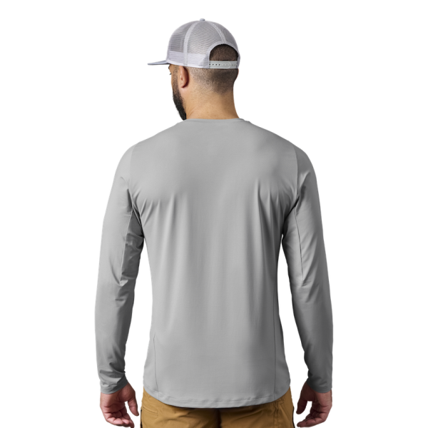 Gray Yeti Crew Neck Long Sleeve Sunshirt Sunshirts | NVQEWF-461