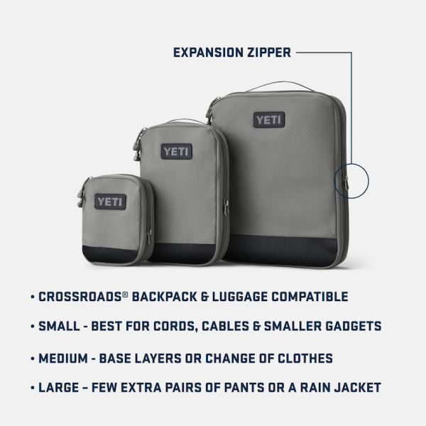 Gray Yeti Crossroads Packing Cubes - Large Accessories | TBUDAO-529