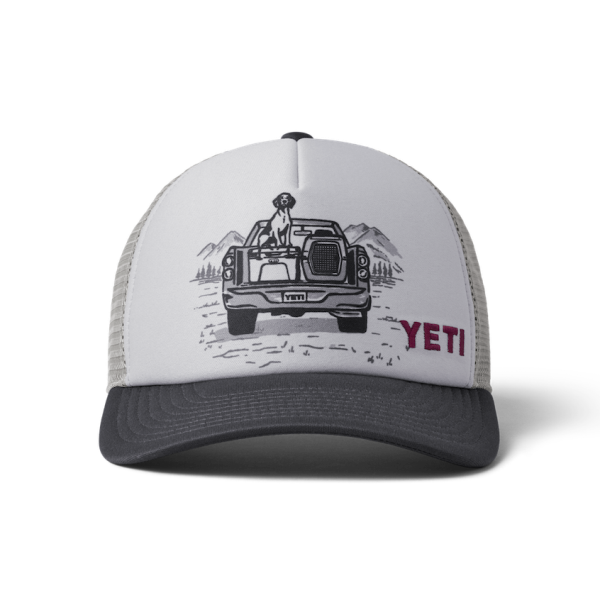 Gray Yeti Kids\' Pup In A Truck Trucker Hat Hats | VJFOWK-259