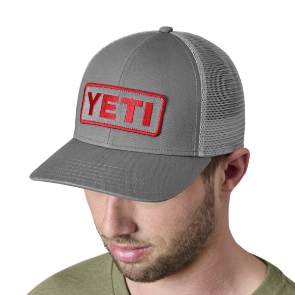 Gray Yeti Logo Badge Trucker Hat Hats | UVPIJW-895