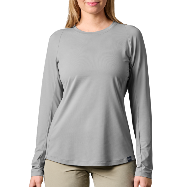 Gray Yeti Women's Crew Neck Long Sleeve Sunshirt Sunshirts | USCOZA-267