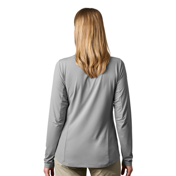 Gray Yeti Women's Crew Neck Long Sleeve Sunshirt Sunshirts | USCOZA-267