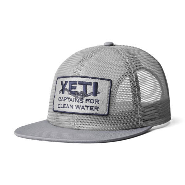 Gray Yeti YETI X Captains for Clean Water Mesh Hat Hats | AWKTSG-286