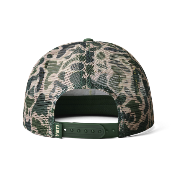 Green Camo Yeti Mesh Camo Flat Brim Hat Hats | WFNBEQ-914