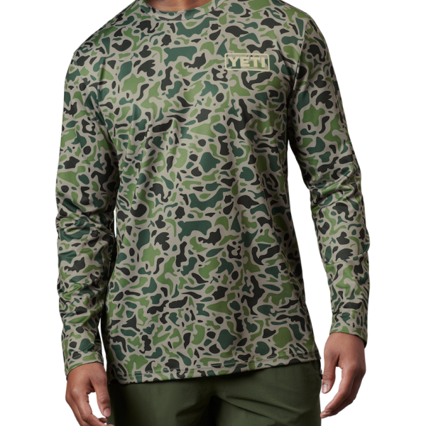 Green Yeti Duck Camo Long Sleeve Sunshirt Sunshirts | QKUFIY-297