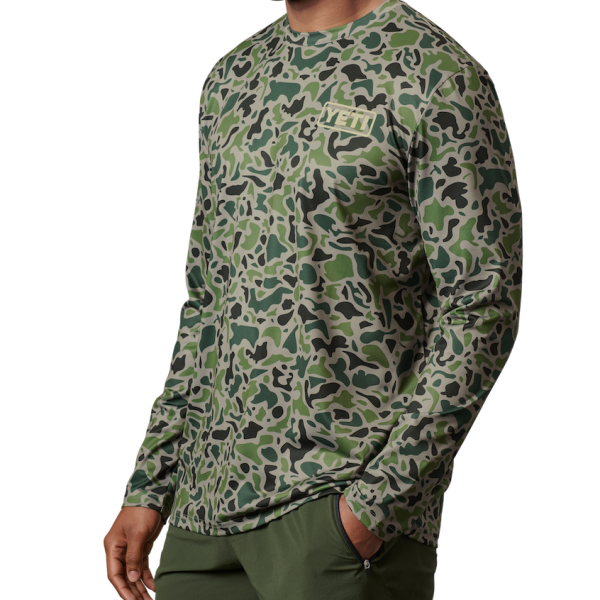 Green Yeti Duck Camo Long Sleeve Sunshirt Sunshirts | QKUFIY-297