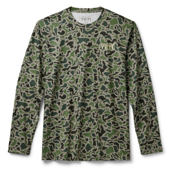 Green Yeti Duck Camo Long Sleeve Sunshirt Sunshirts | QKUFIY-297