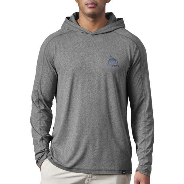 Heather Charcoal Yeti Tarpon Cowboy Long Sleeve Pullover Long Sleeve Pullover | QUSYIM-694