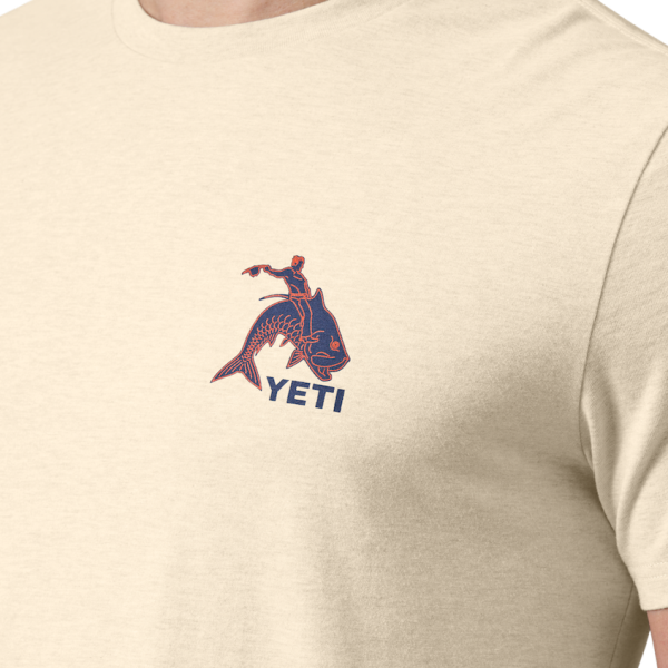 Heather Cream Yeti Tarpon Cowboy Short Sleeve T-Shirt Short Sleeve T-Shirt | MXREAG-469