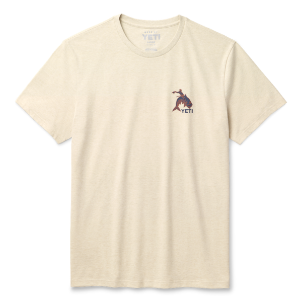 Heather Cream Yeti Tarpon Cowboy Short Sleeve T-Shirt Short Sleeve T-Shirt | MXREAG-469