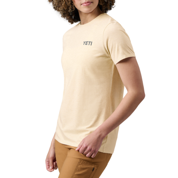 Heather Cream Yeti Women's Mountain Bear Short Sleeve T-Shirt Short Sleeve T-Shirt | FXQJTY-028