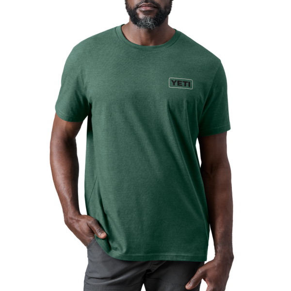 Heather Deep Green Yeti Duck Scene Short Sleeve T-Shirt Short Sleeve T-Shirt | EMUXLR-603