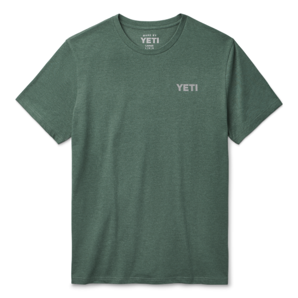 Heather Deep Green Yeti Fishing Bass Short Sleeve T-Shirt Short Sleeve T-Shirt | ZBAJPC-168