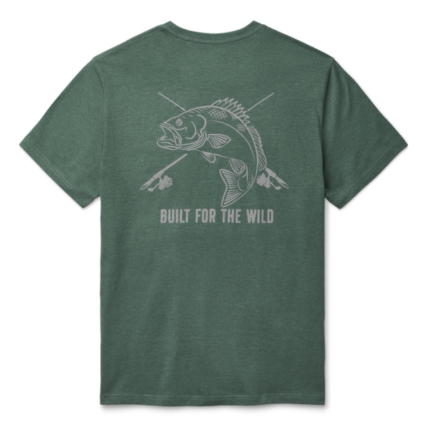 Heather Deep Green Yeti Fishing Bass Short Sleeve T-Shirt Short Sleeve T-Shirt | ZBAJPC-168