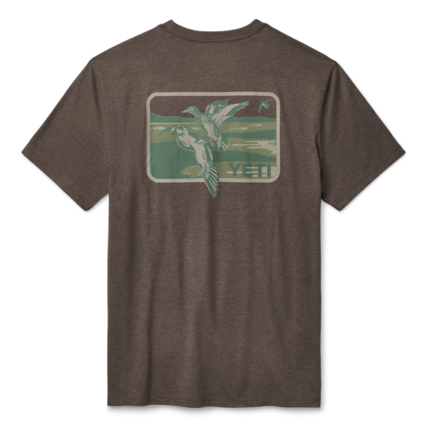 Heather Espresso Yeti Duck Scene Short Sleeve T-Shirt Short Sleeve T-Shirt | MKPOAV-162