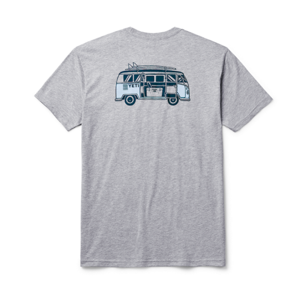 Heather Gray Yeti Adventure Bus Short Sleeve T-Shirt Short Sleeve T-Shirt | SBAHLV-319