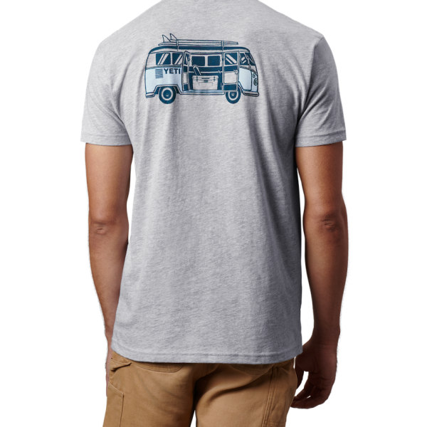 Heather Gray Yeti Adventure Bus Short Sleeve T-Shirt Short Sleeve T-Shirt | SBAHLV-319