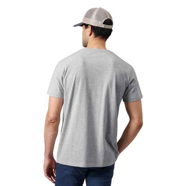 Heather Gray Yeti Bass Badge Short Sleeve T-Shirt Short Sleeve T-Shirt | BHSQEP-194