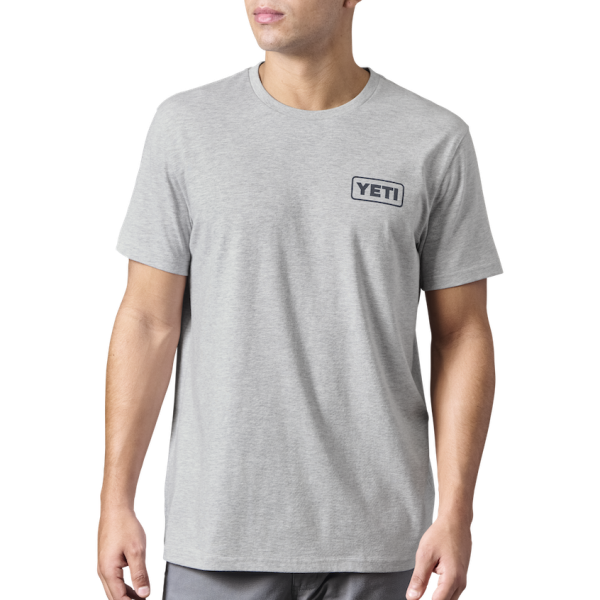 Heather Gray Yeti Built for the Wild Bear Short Sleeve Tee Short Sleeve T-Shirt | PCDVBN-849