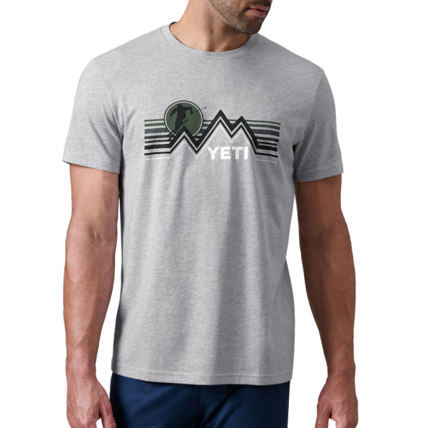 Heather Gray Yeti Freestyle Skier Short Sleeve T-Shirt Short Sleeve T-Shirt | QNZYHT-567