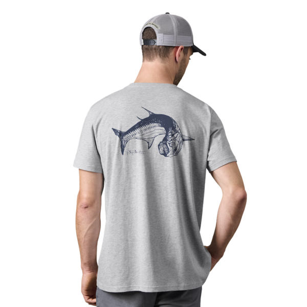 Heather Gray Yeti YETI X Captains for Clean Water Pocket Short Sleeve Tee Short Sleeve T-Shirt | ATNOJB-831