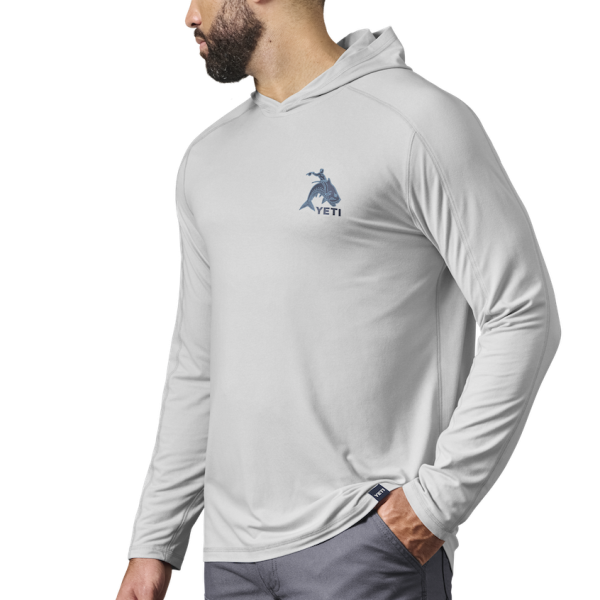 Heather Light Gray Yeti Tarpon Cowboy Long Sleeve Pullover Long Sleeve Pullover | NEVOTZ-196