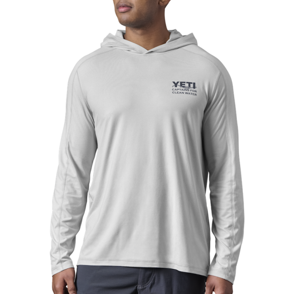 Heather Light Gray Yeti YETI X Captains for Clean Water Long Sleeve Pullover Long Sleeve Pullover | JLWXHE-279